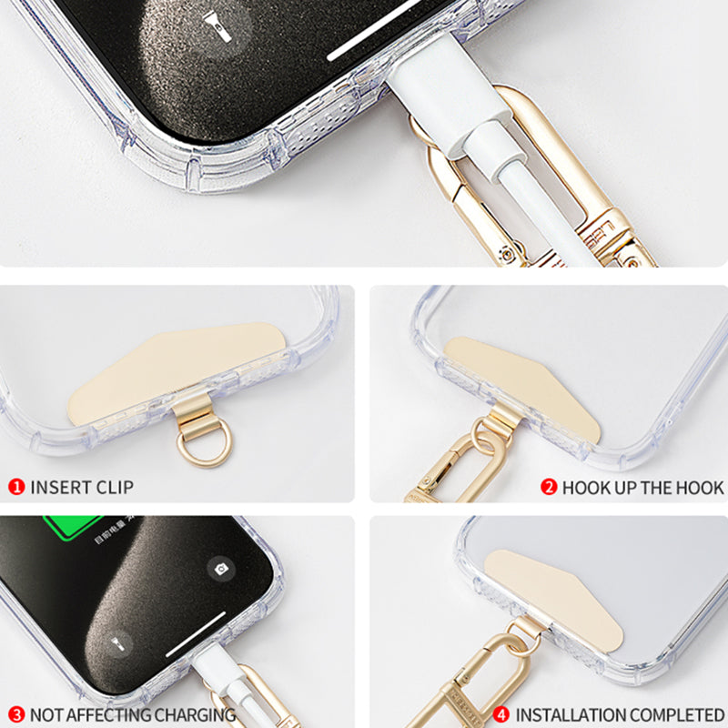 LEEU DESIGN Phone Lanyard Tether Tab Universal Metal Patch with Buckle LEEU DESIGN Phone Lanyard Tether Tab Universal Metal Patch with Buckle